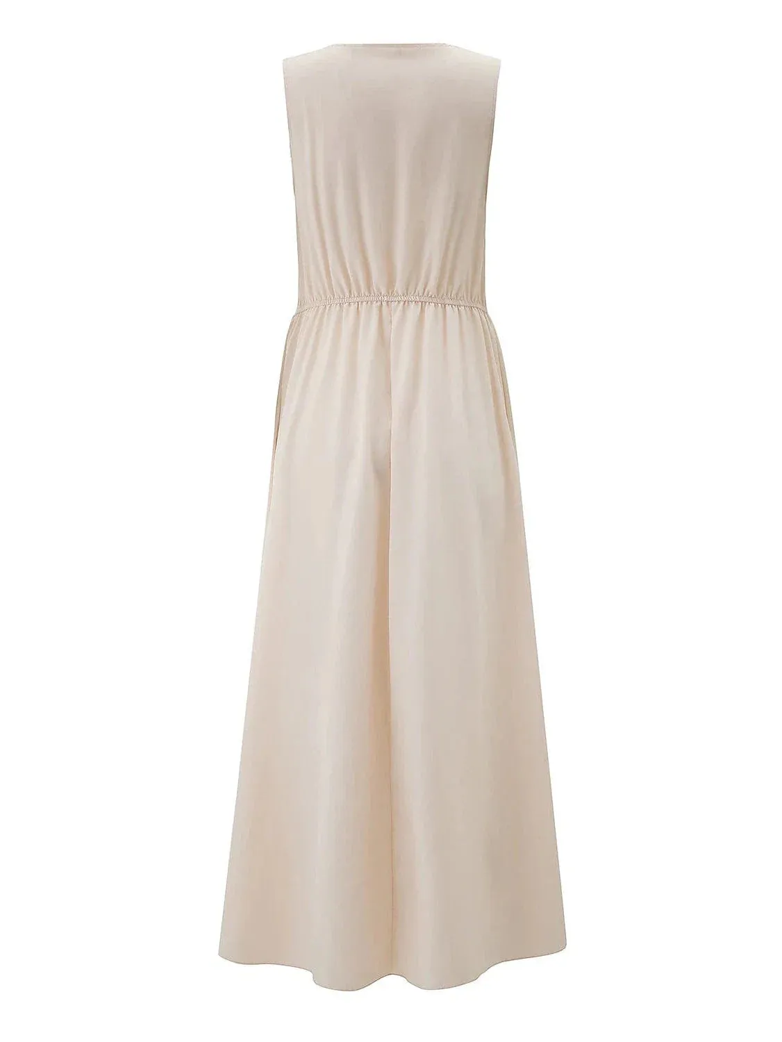 Elegant Sleeveless V-Neck Maxi Dress for Women - Ideal for Spring and Summer Events