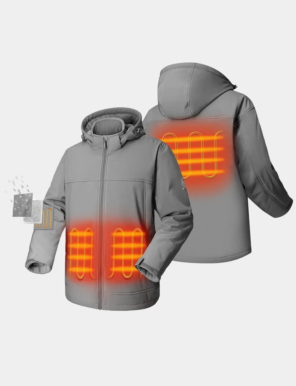 Final Sale - Men's Classic Heated Jacket - Gray (Battery Set Not Included)