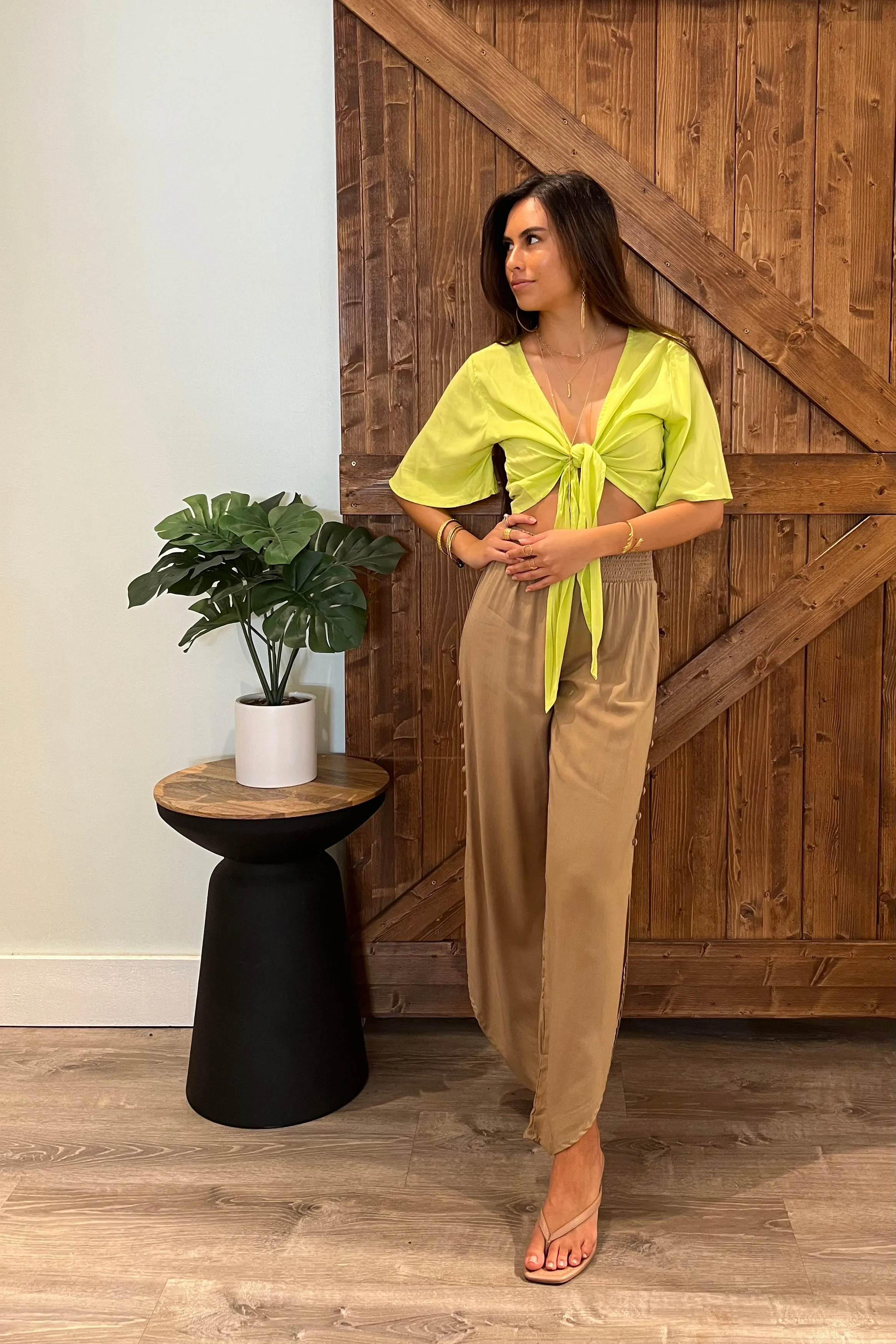 Fiorella Top / Solid Lime