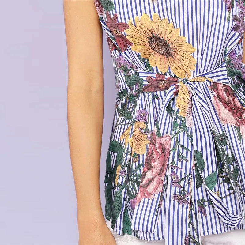 FLORAL & STRIPES … PERFECTLY RIGHT TOP