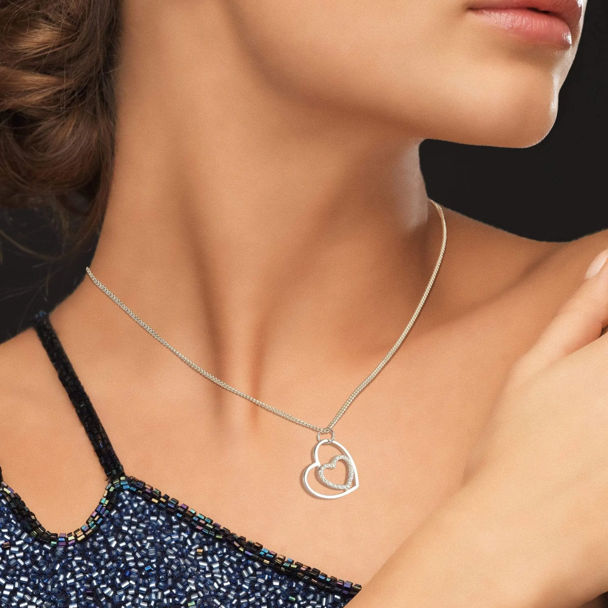 Forever Heart Necklace Sterling Silver