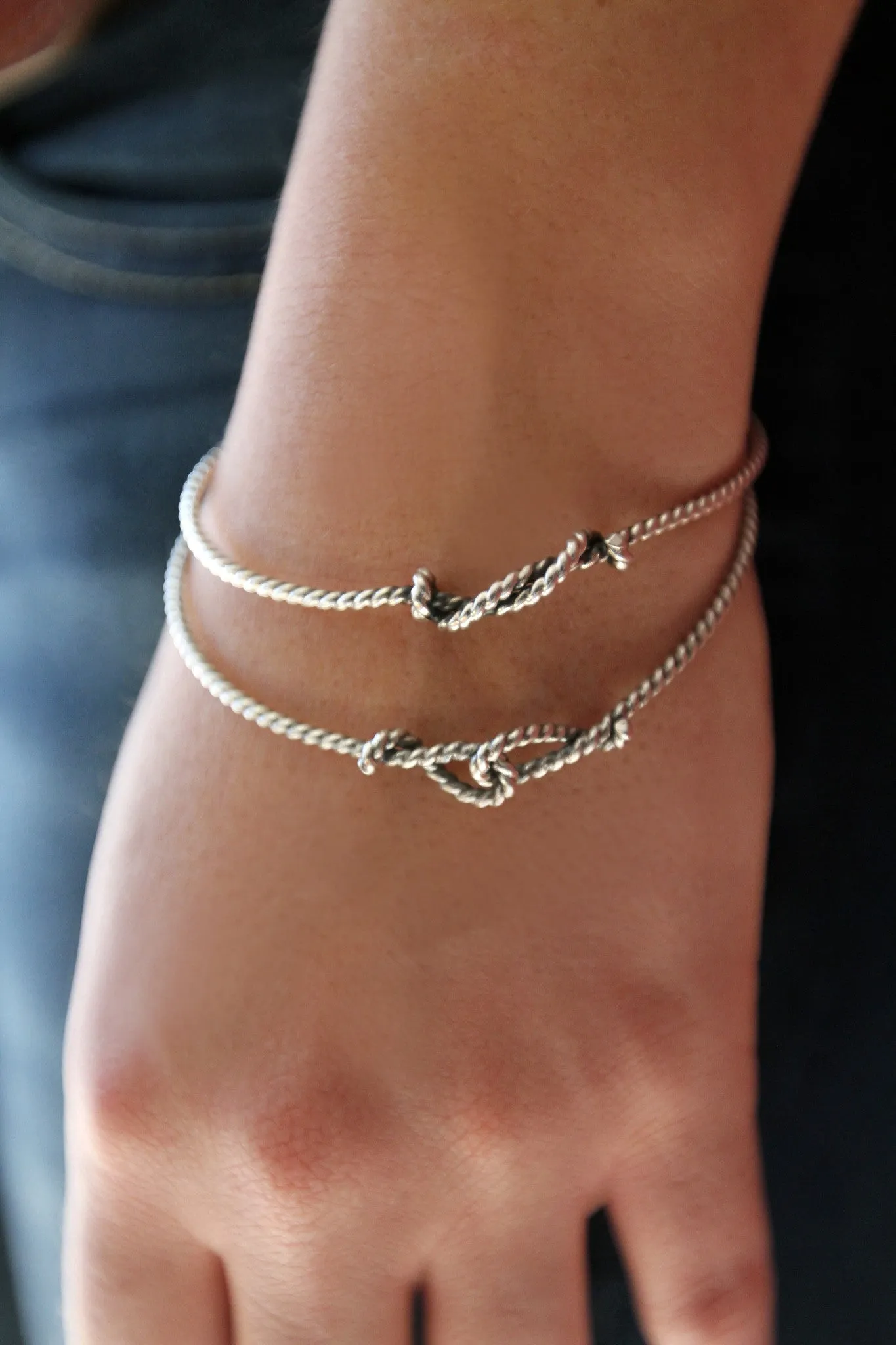 forget-me-knot rope bangle