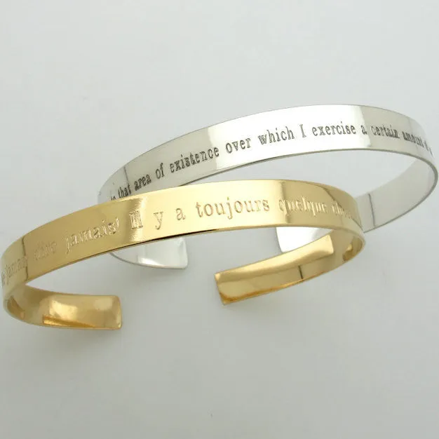 Gold Cuff Bracelet for men. Anniversary Gift for Husband