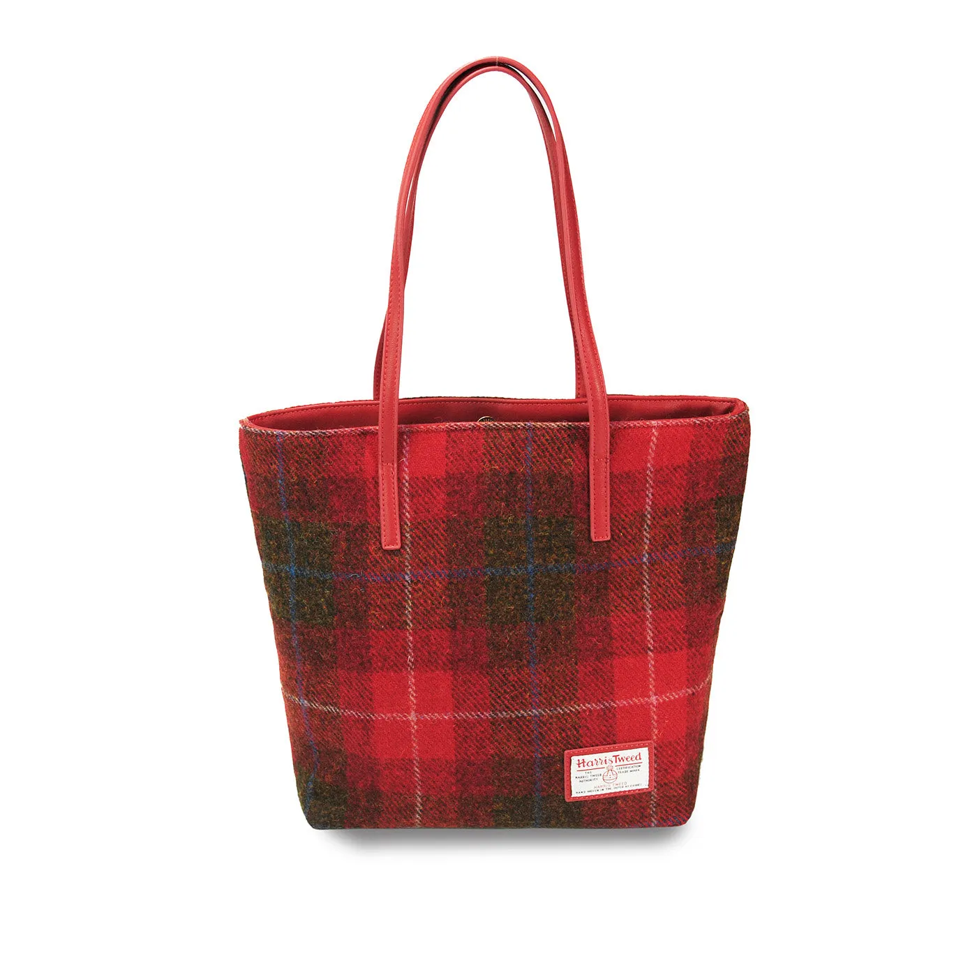 Harris Tweed Wool Large Capacity Shoulder Bag For Women, Scottish Plaid Tote Bag i7bags