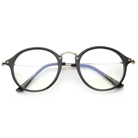 Indie Hipster Round Clear Lens Dapper Glasses