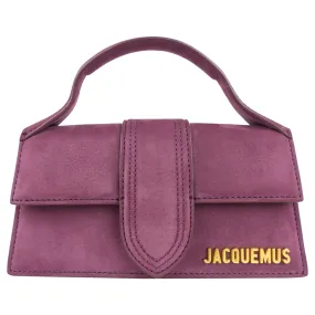 Jacquemus Purple Suede Leather Le Bambino Mini Two Way Bag