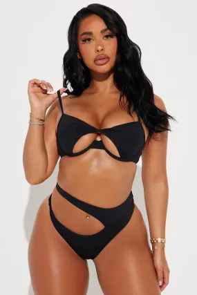 Katy Cutout 2 Piece Swimsuit - Black