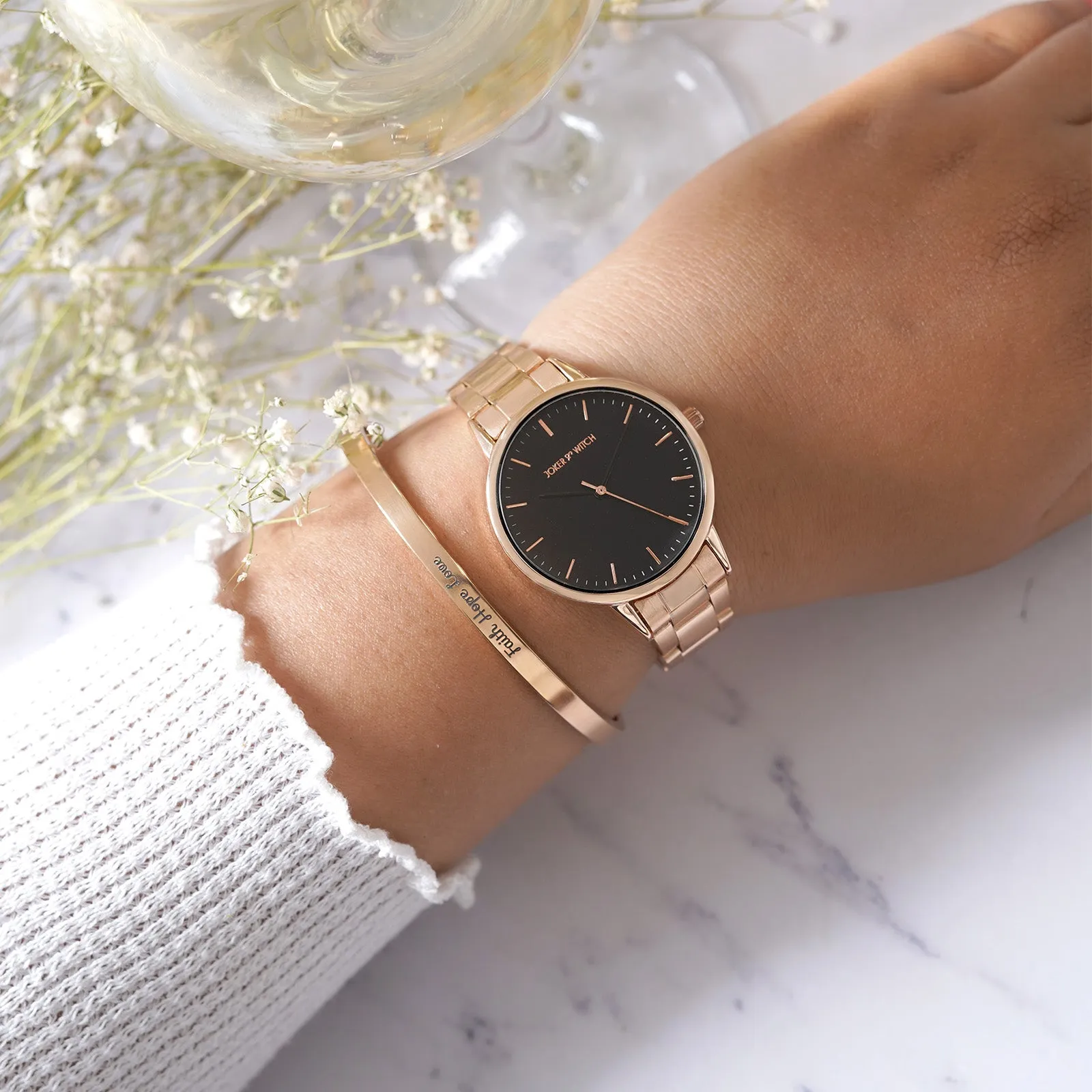 Kenya Rose Gold Watch Bracelet Stack