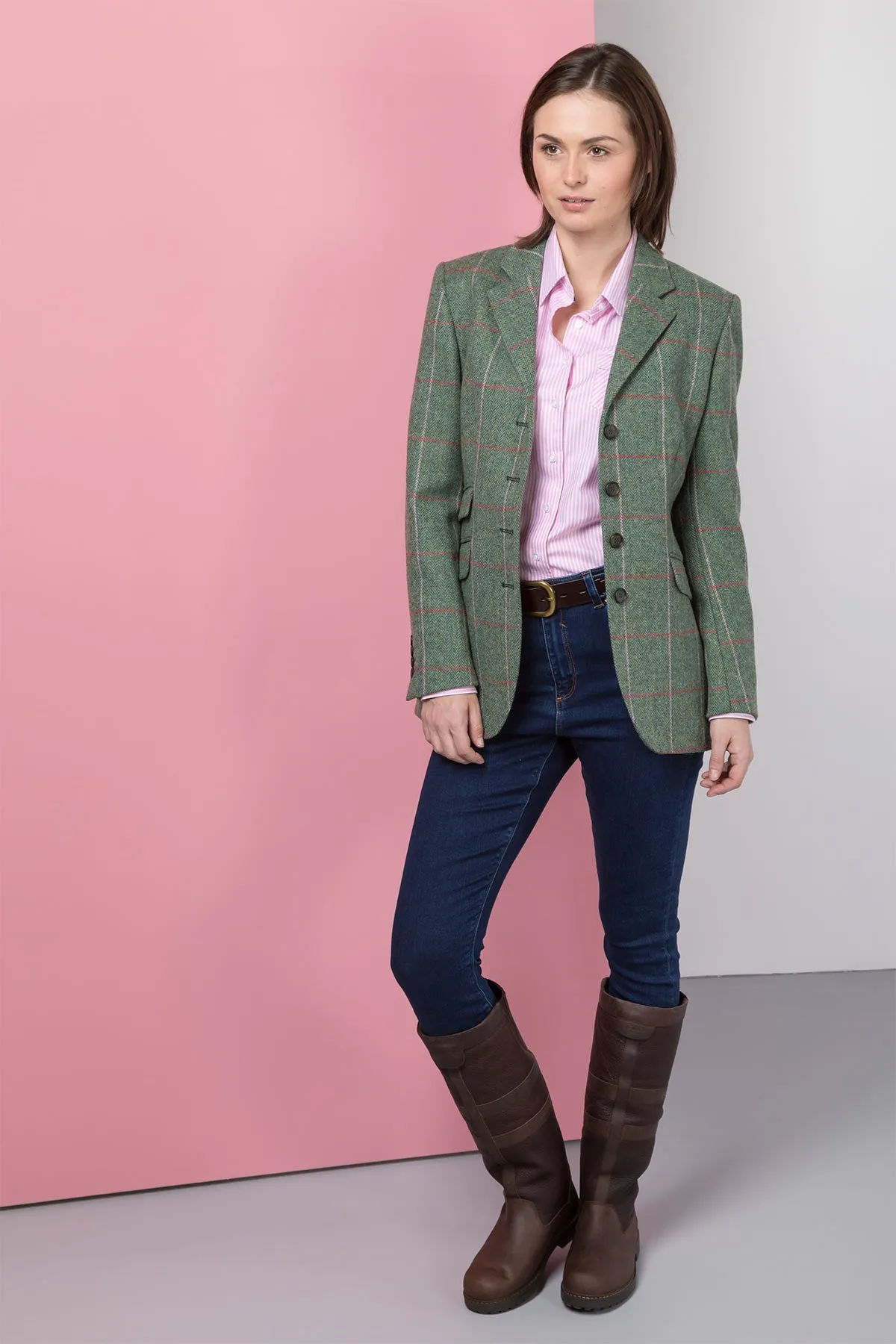 Ladies Long Tweed Blazer