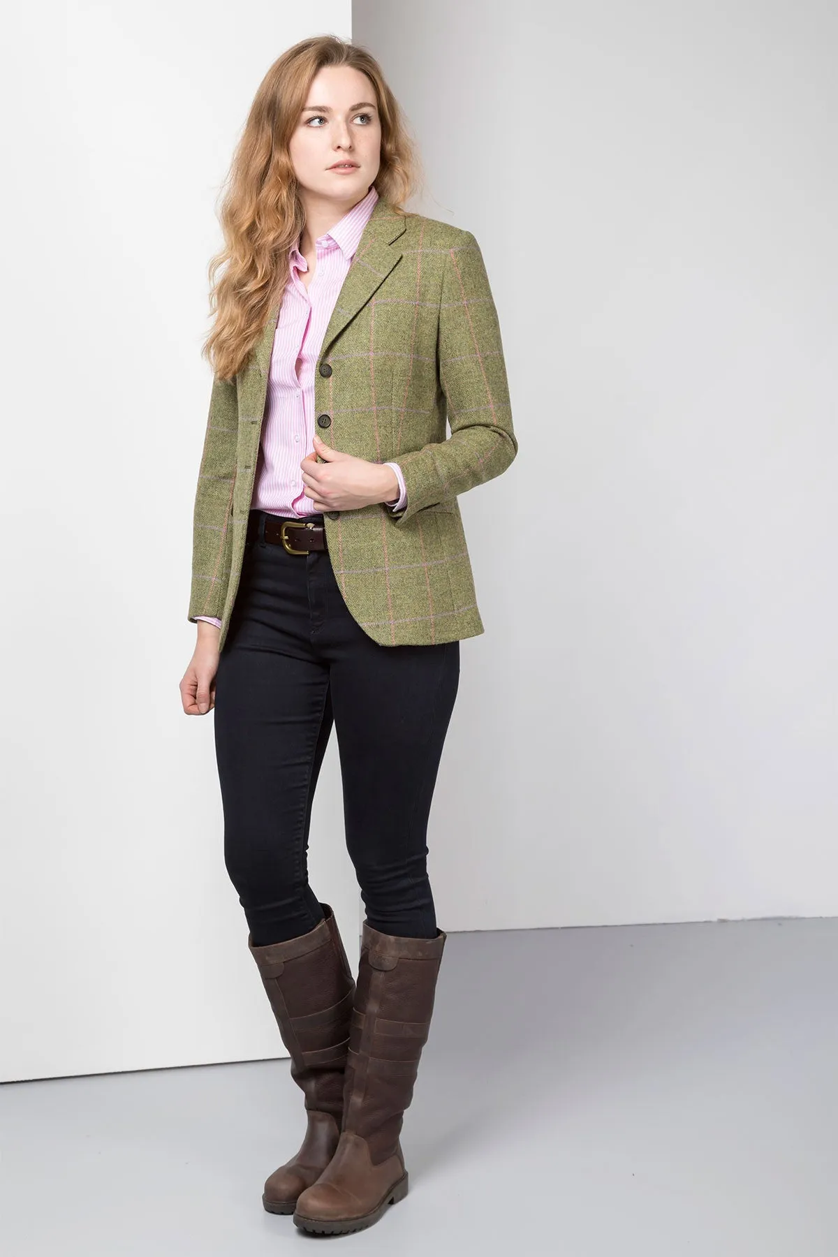 Ladies Long Tweed Blazer