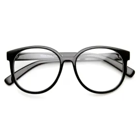 Large Round P3 Vintage Inspired Clear Lens Glasses