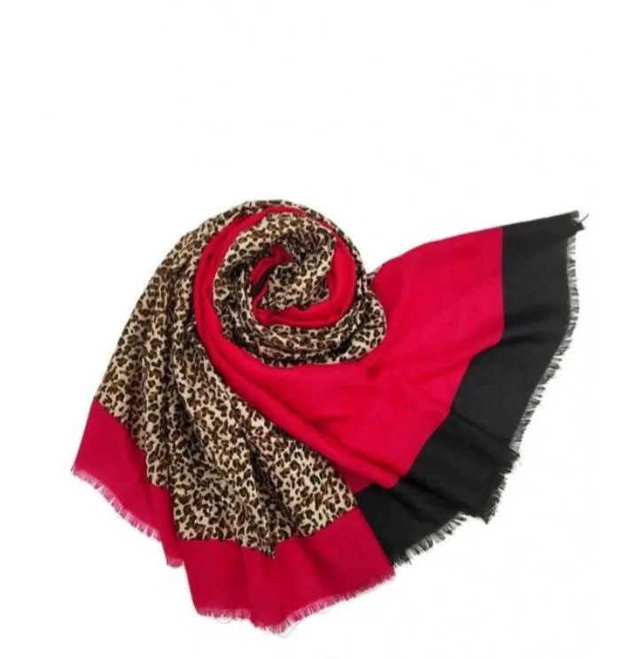 Leopard print and gilding scarves