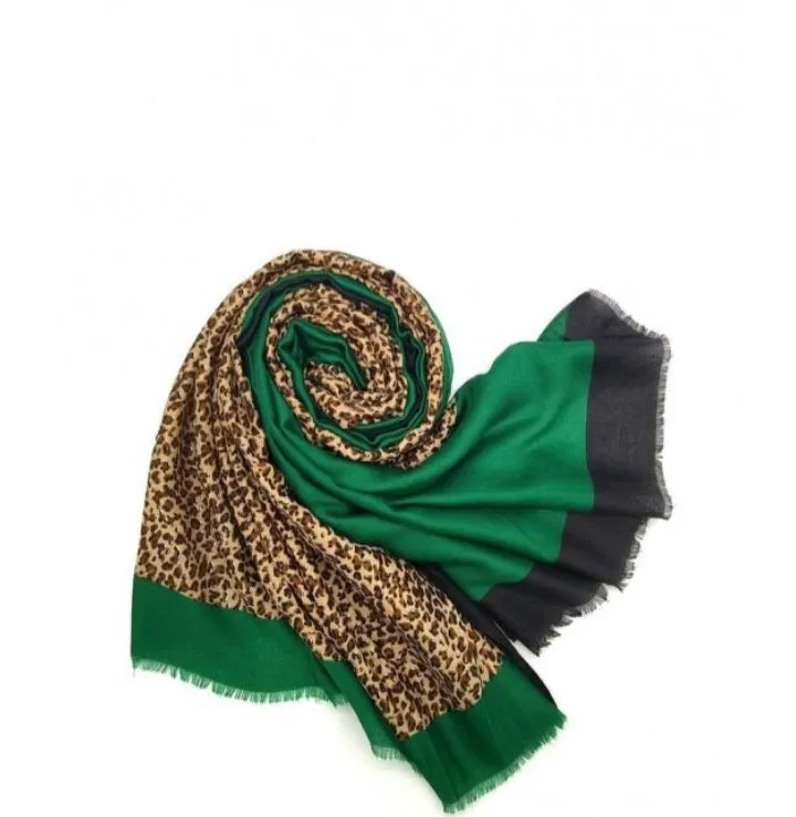 Leopard print and gilding scarves