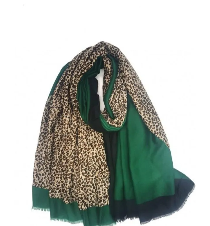 Leopard print and gilding scarves