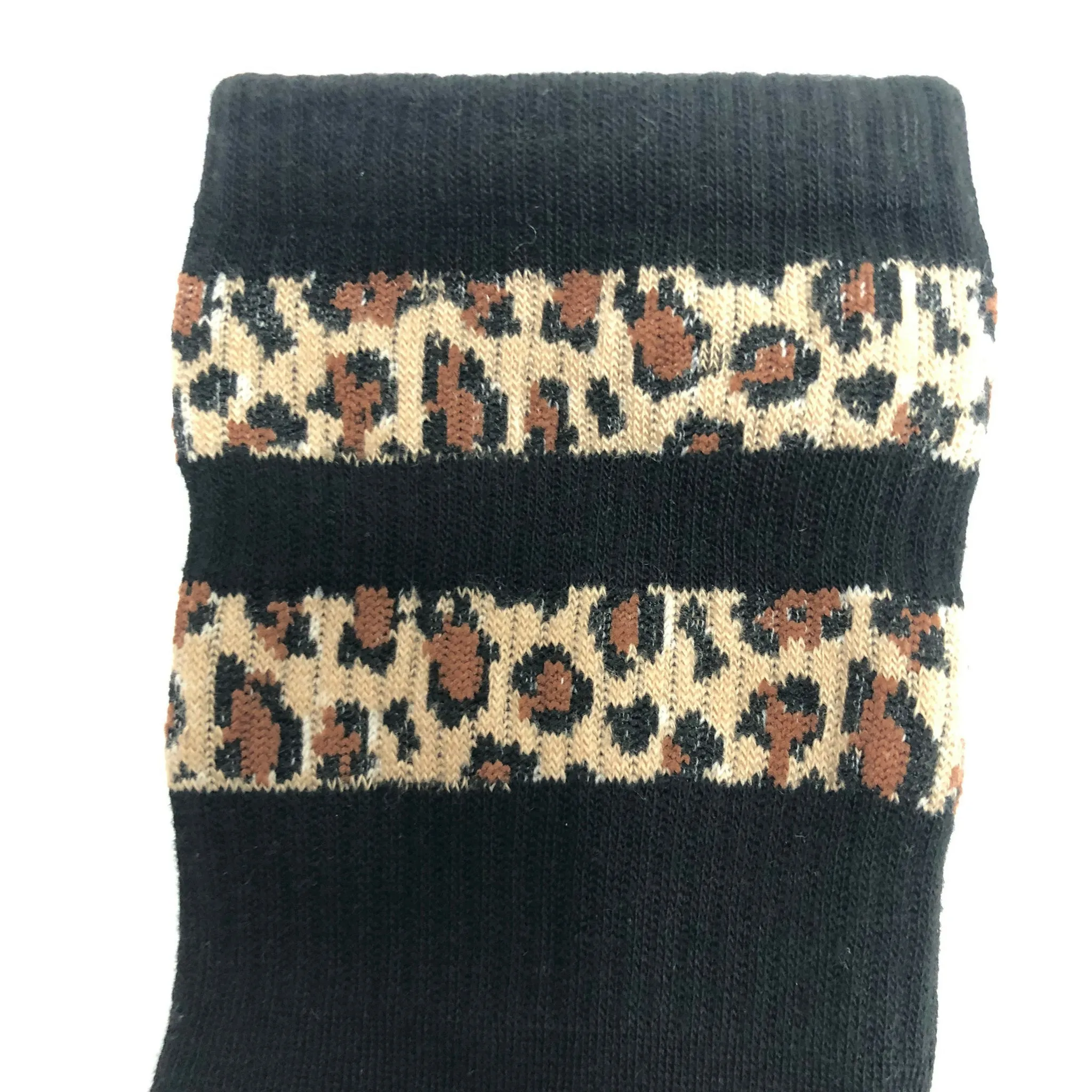 Leopard Print Hoop Socks