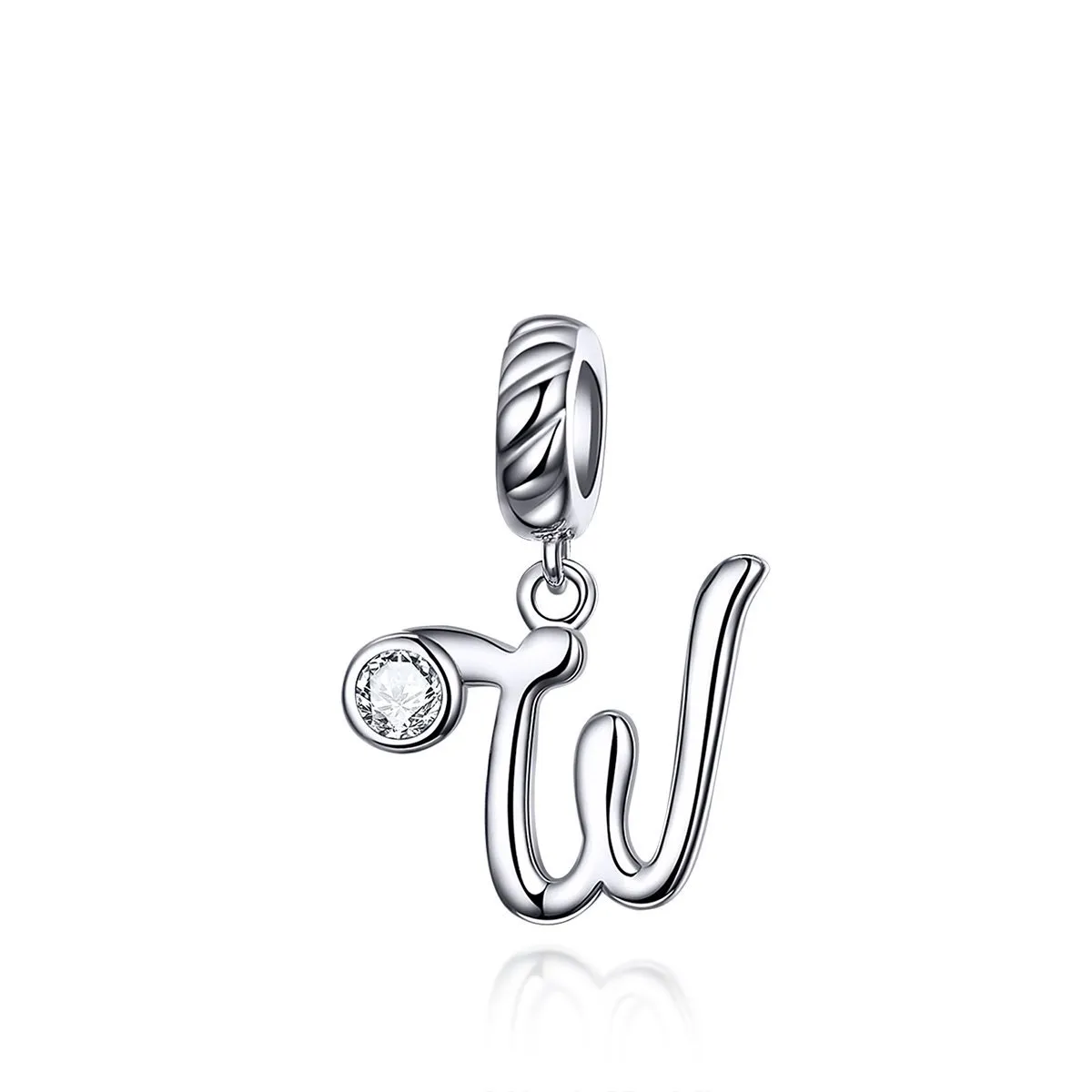 Letters Collection Initial Letter A-Z 925 Sterling Silver Charms for Bracelet