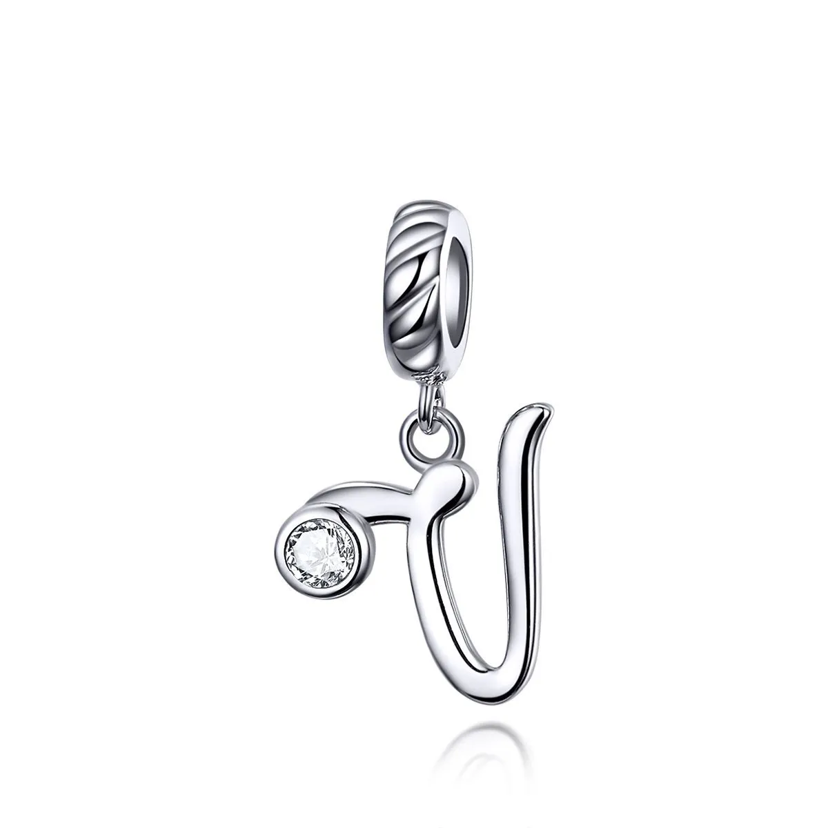 Letters Collection Initial Letter A-Z 925 Sterling Silver Charms for Bracelet