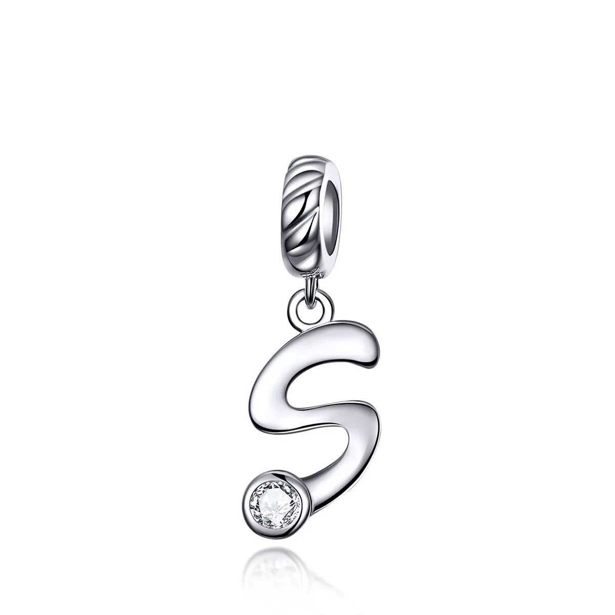 Letters Collection Initial Letter A-Z 925 Sterling Silver Charms for Bracelet