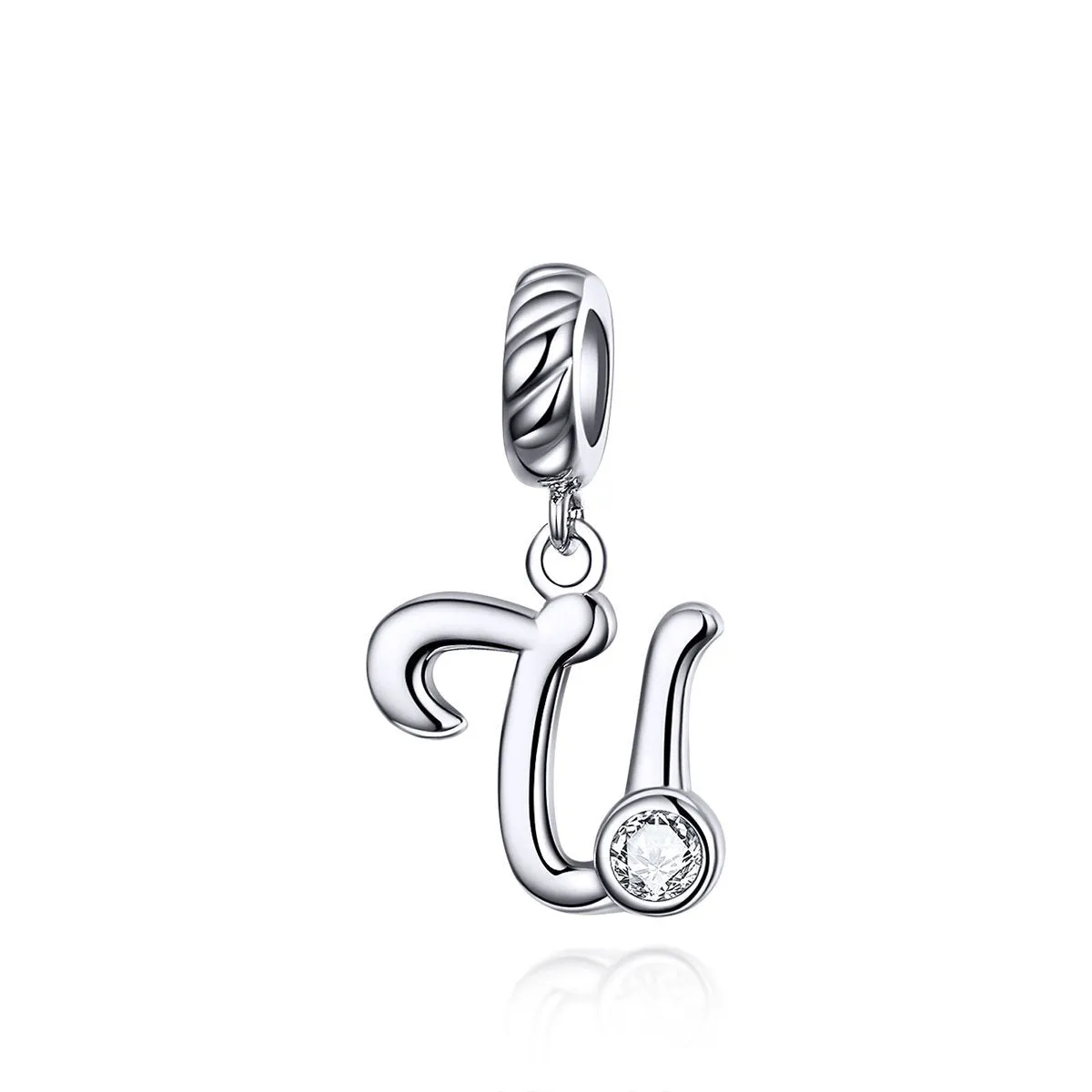 Letters Collection Initial Letter A-Z 925 Sterling Silver Charms for Bracelet