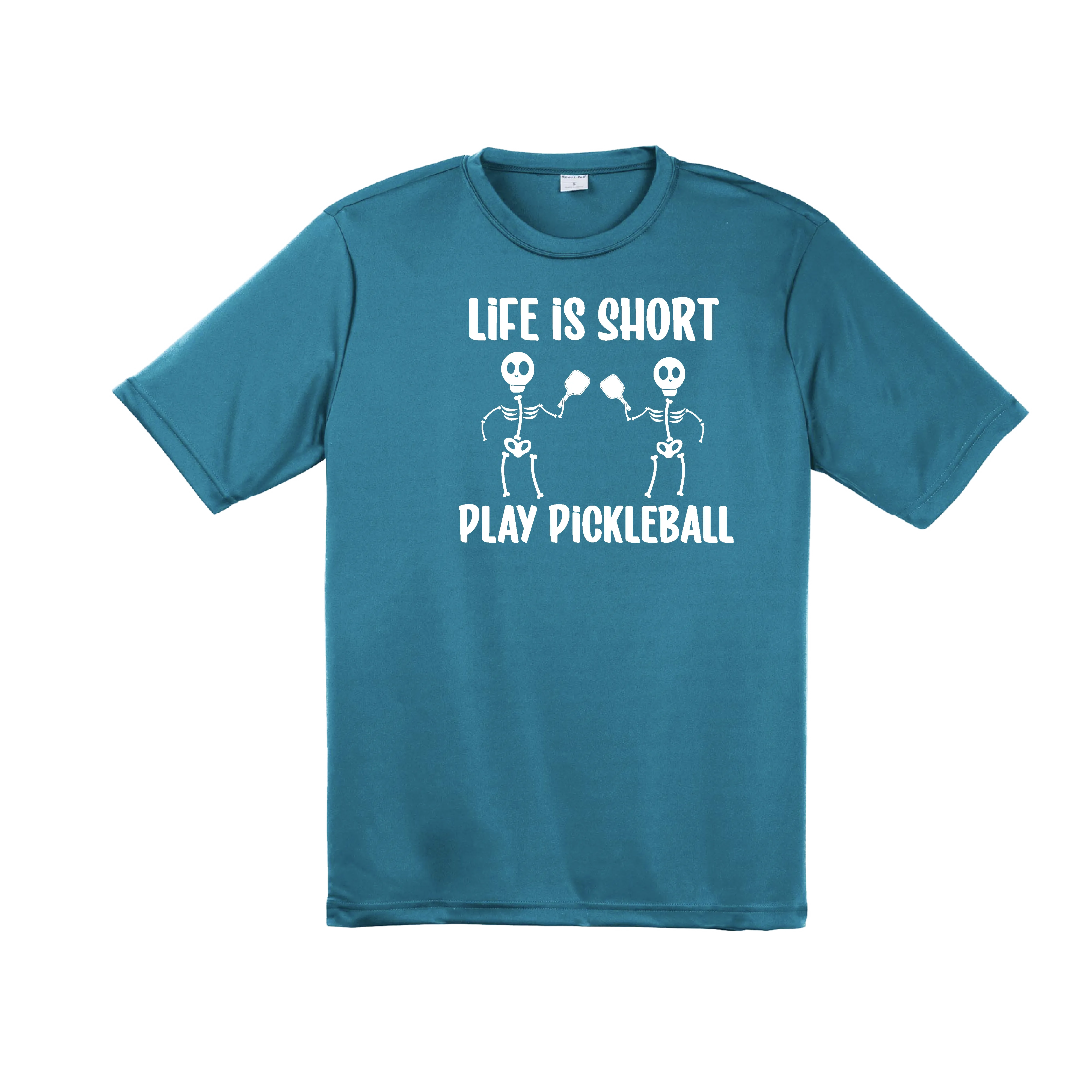 Life is Short Skeletons | Men's Short Sleeve Athletic Shirt | 100% Polyester