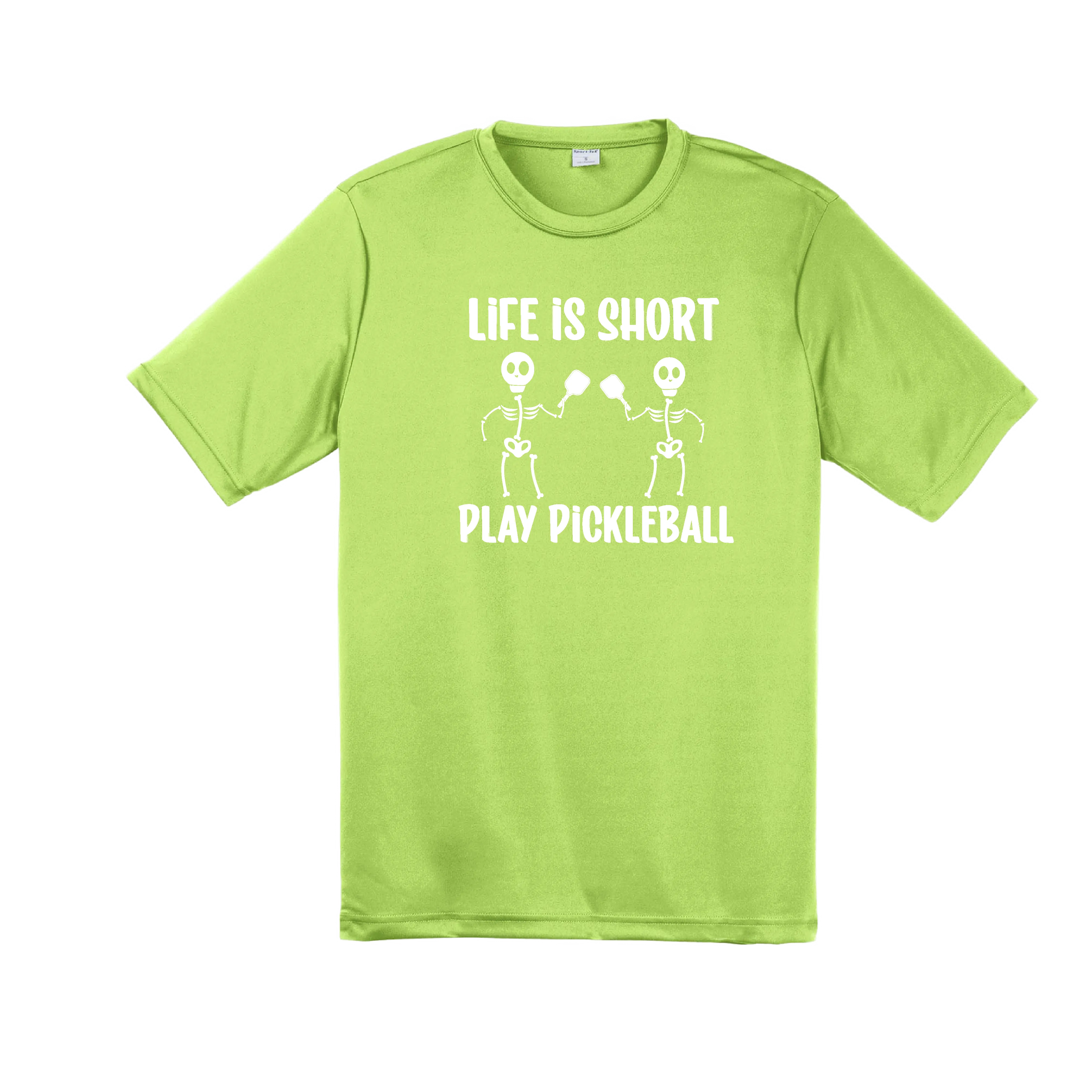 Life is Short Skeletons | Men's Short Sleeve Athletic Shirt | 100% Polyester