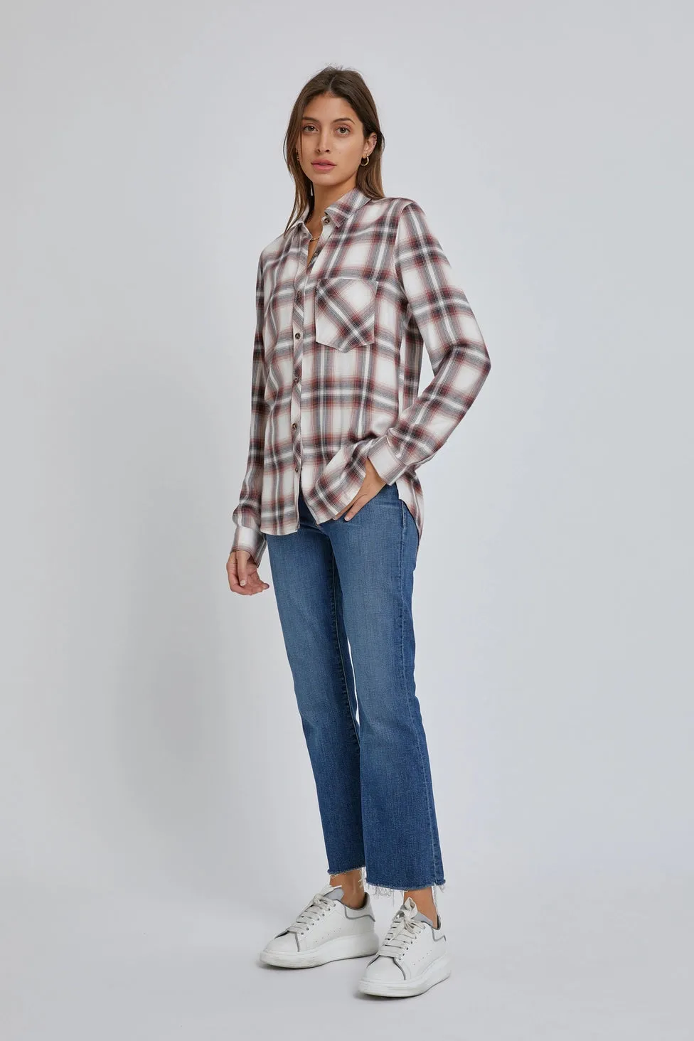 Lisa Plaid Flannel Shirt - Plus Size