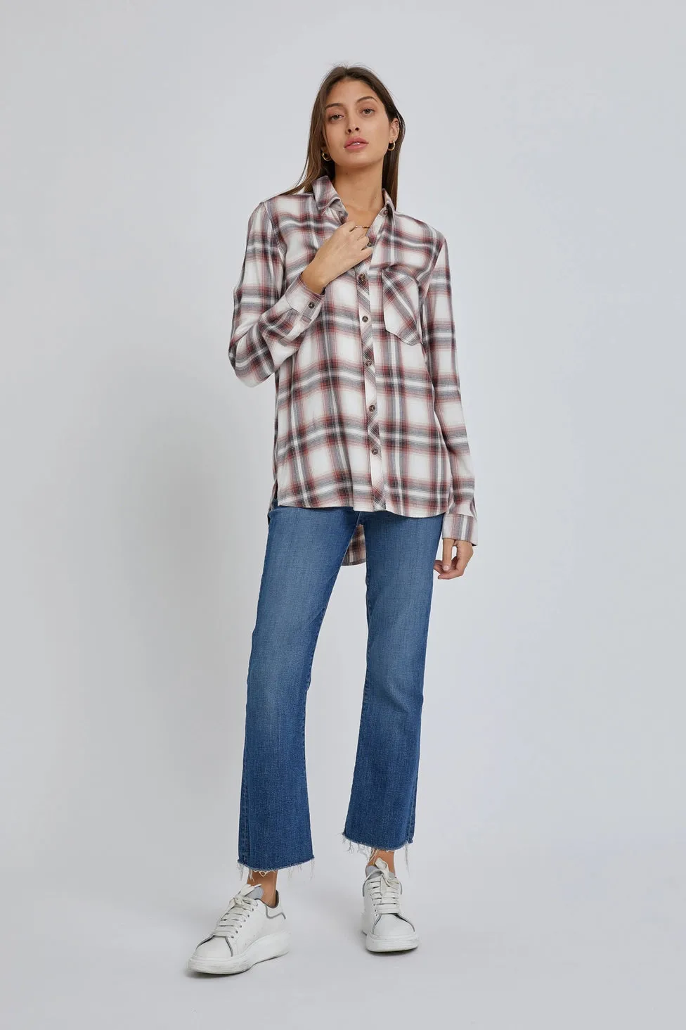 Lisa Plaid Flannel Shirt - Plus Size