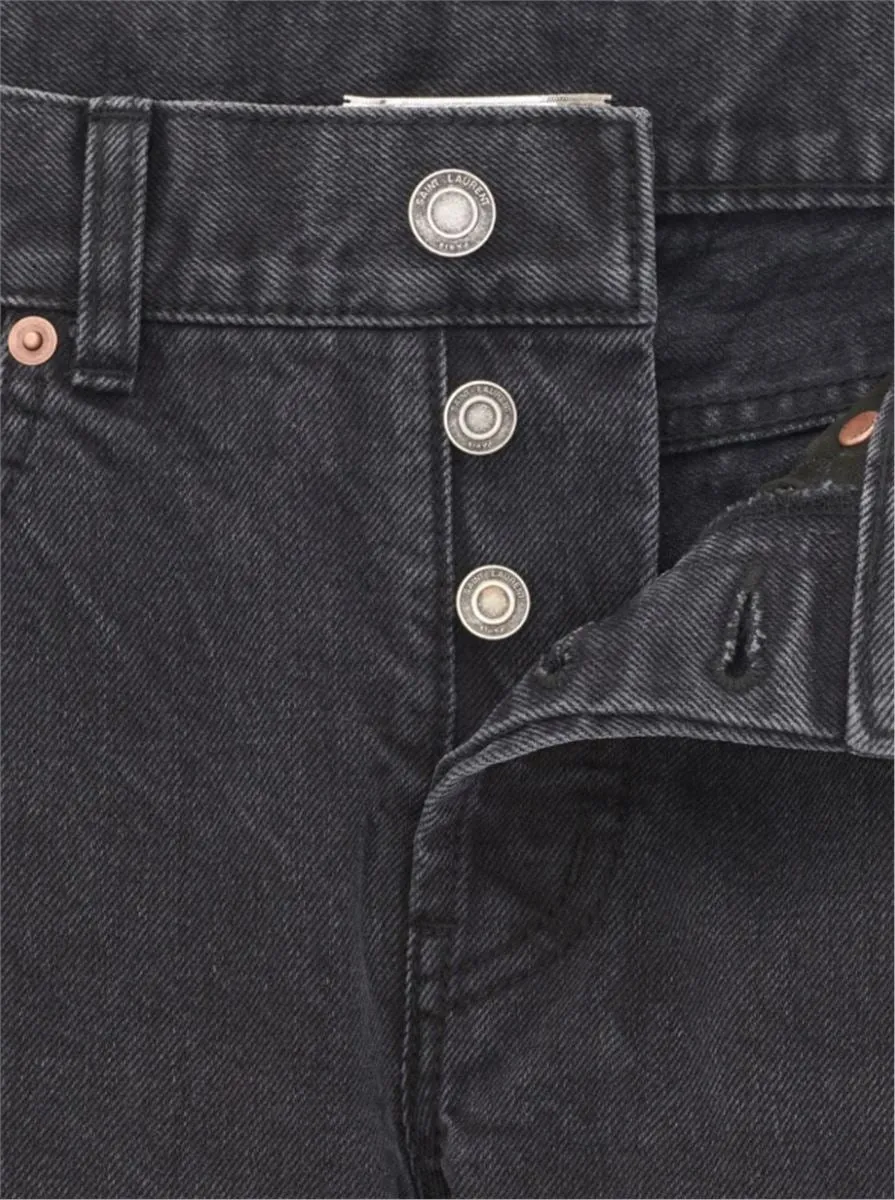 LOGO-PLAQUE STRAIGHT-LEG JEANS