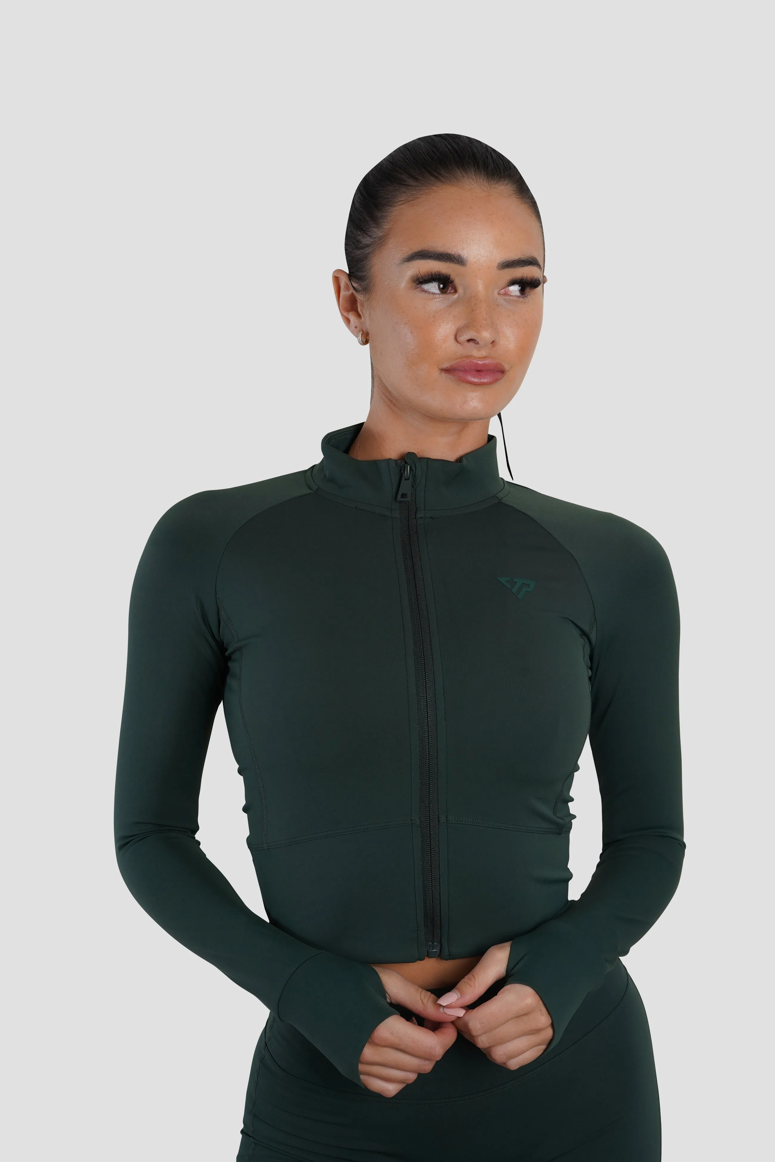 Luxe Zip Jacket - Forest Green