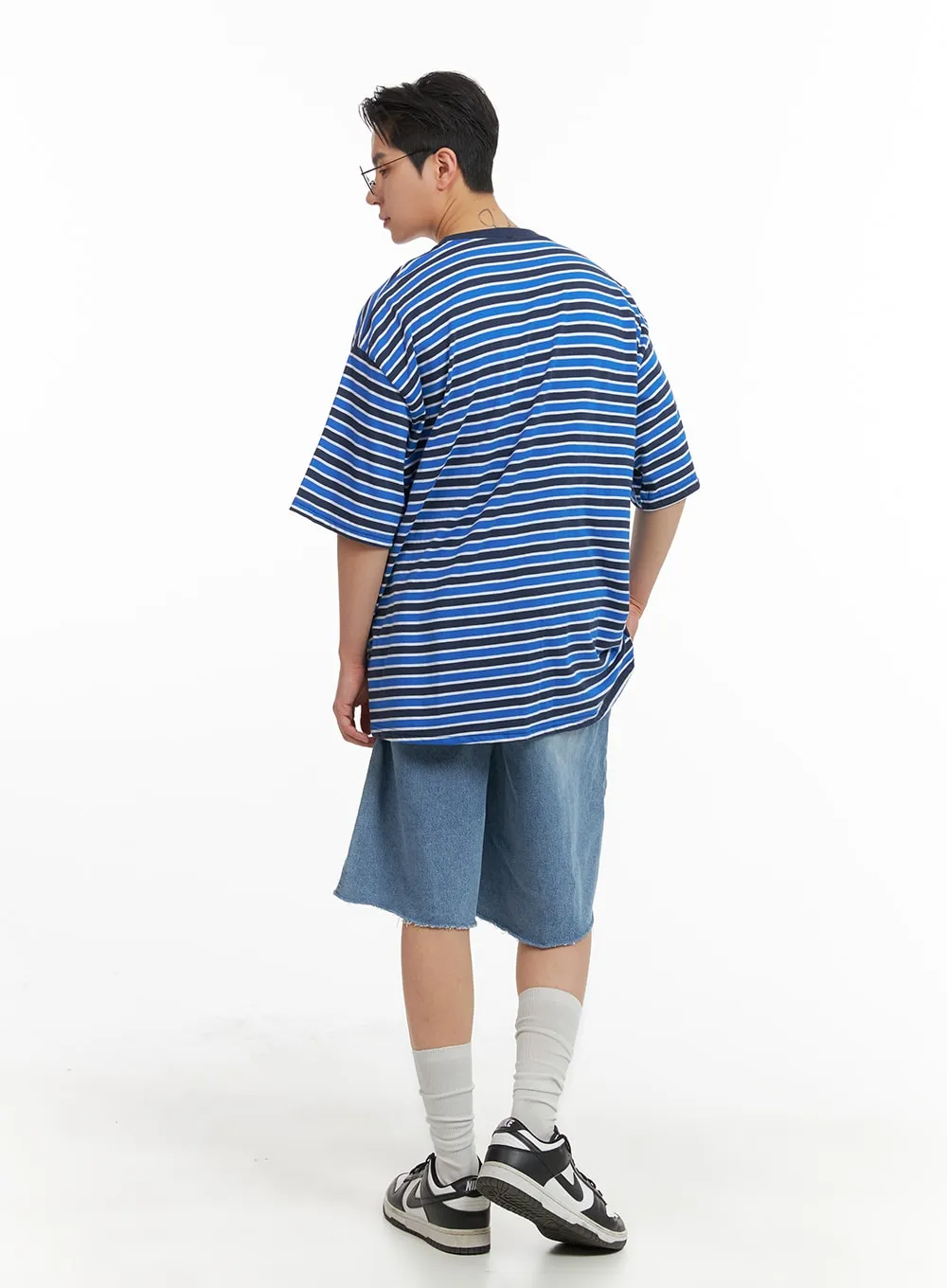 Men's Striped Cotton T-Shirt IA401