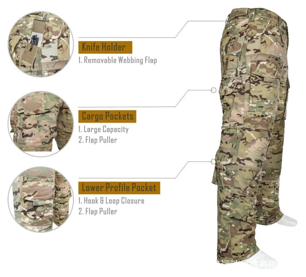 Men's Tactical Pants Outdoor Combat Pants Camouflage