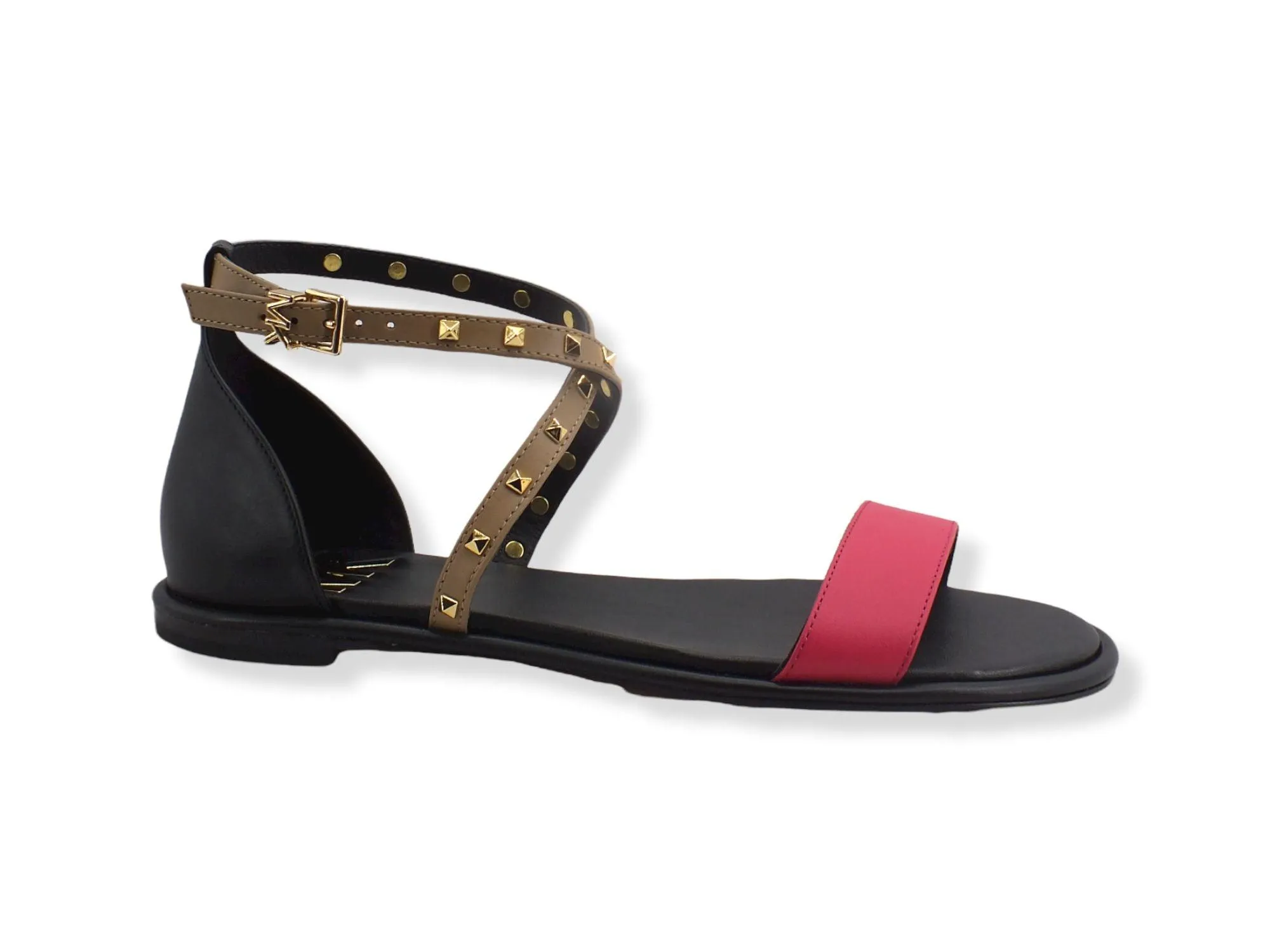 MICHAEL KORS Astrid Flat Sandal Donna Black Multi 40S2ATFA2L