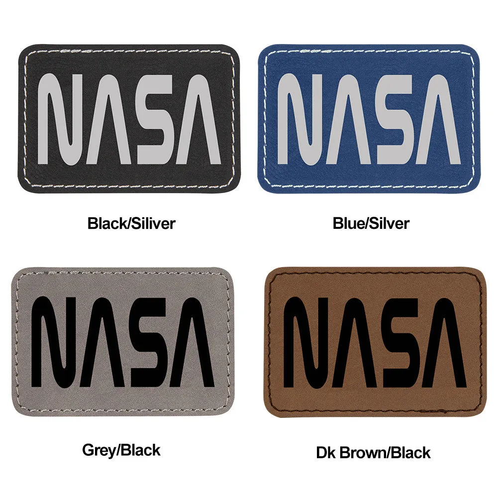 NASA Letter Leatherette Patch 5 Panel Mono Color High Crown Mesh Back Trucker Hat - For Men and Women