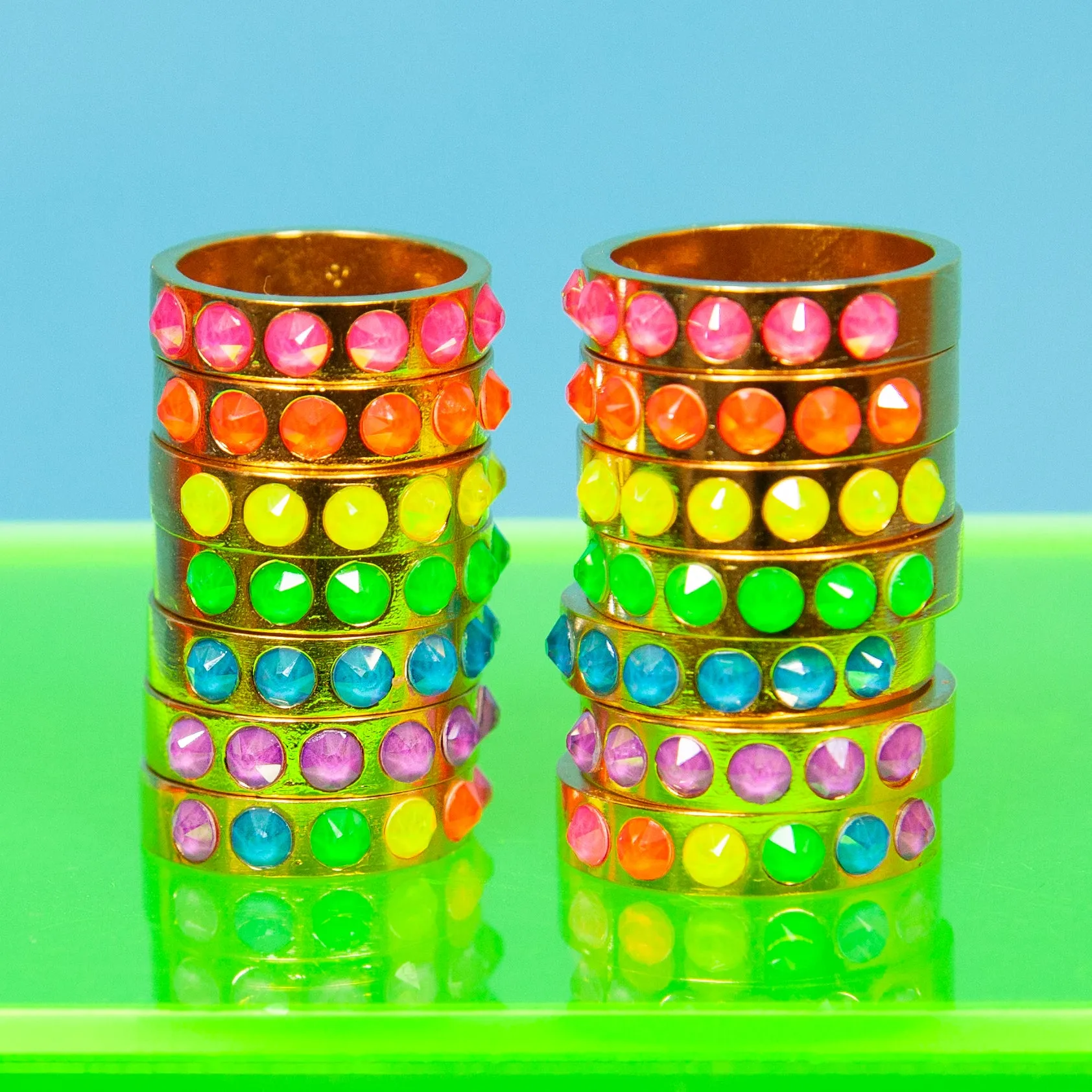 Neon Lights Ring Set