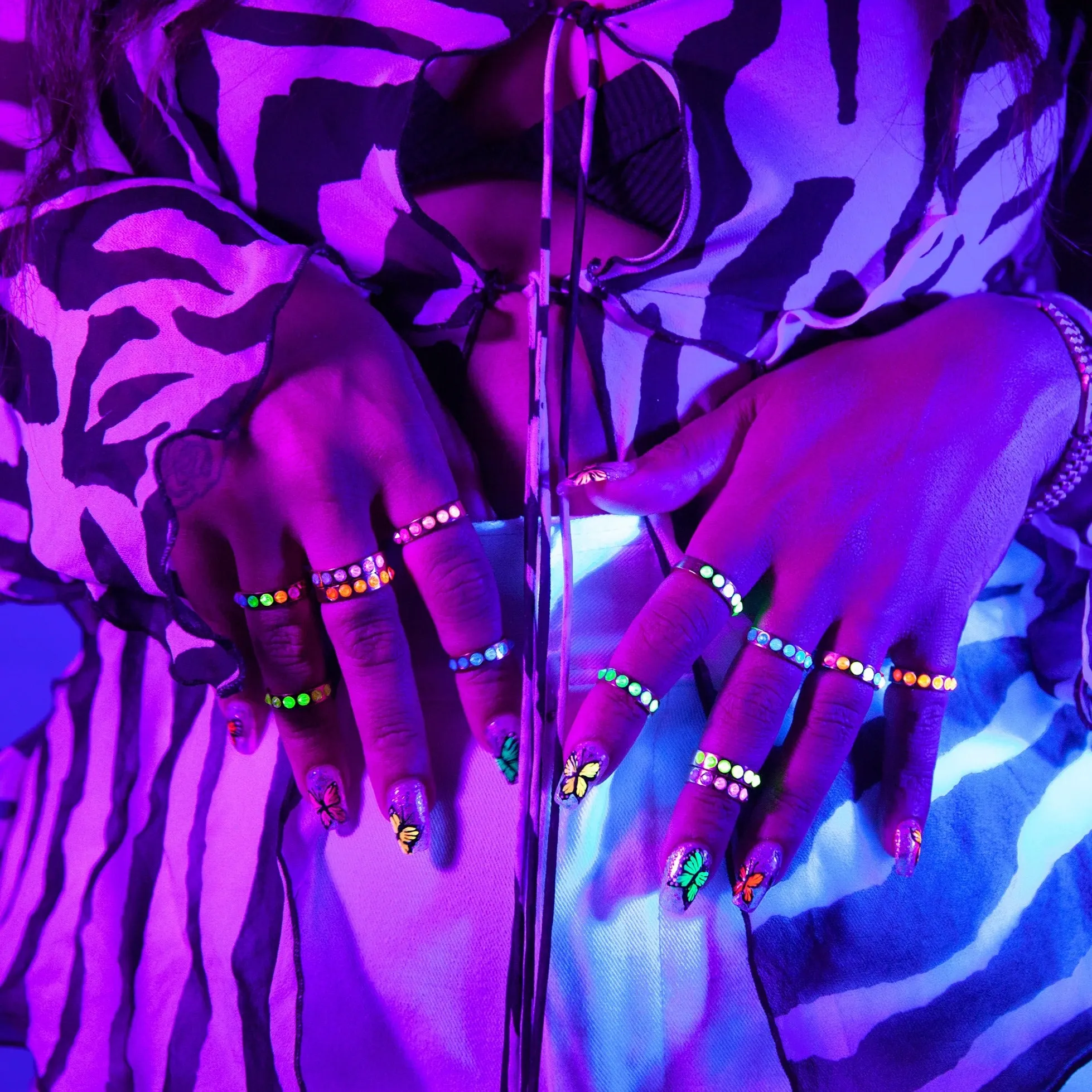 Neon Lights Ring Set