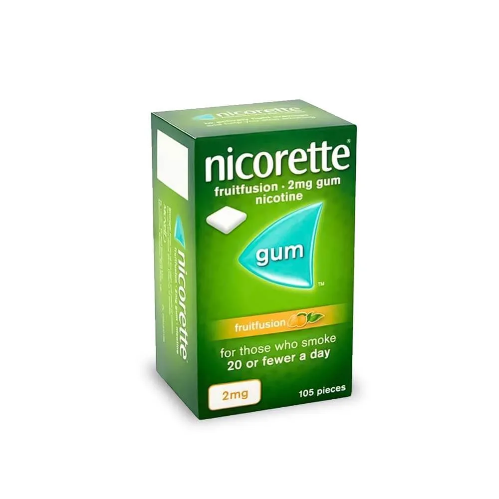 Nicorette Gum FRUITFUSION Suger Free (105 pieces)