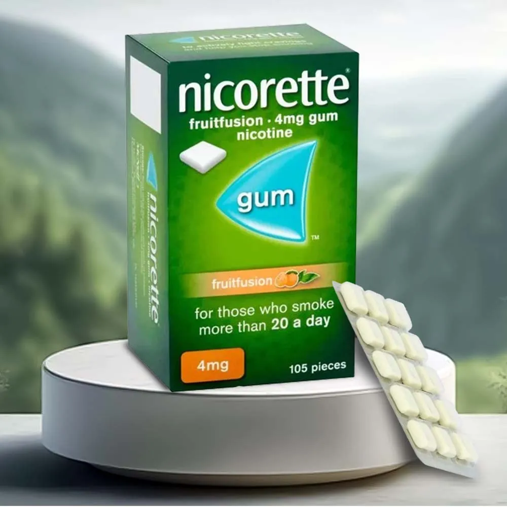 Nicorette Gum FRUITFUSION Suger Free (105 pieces)