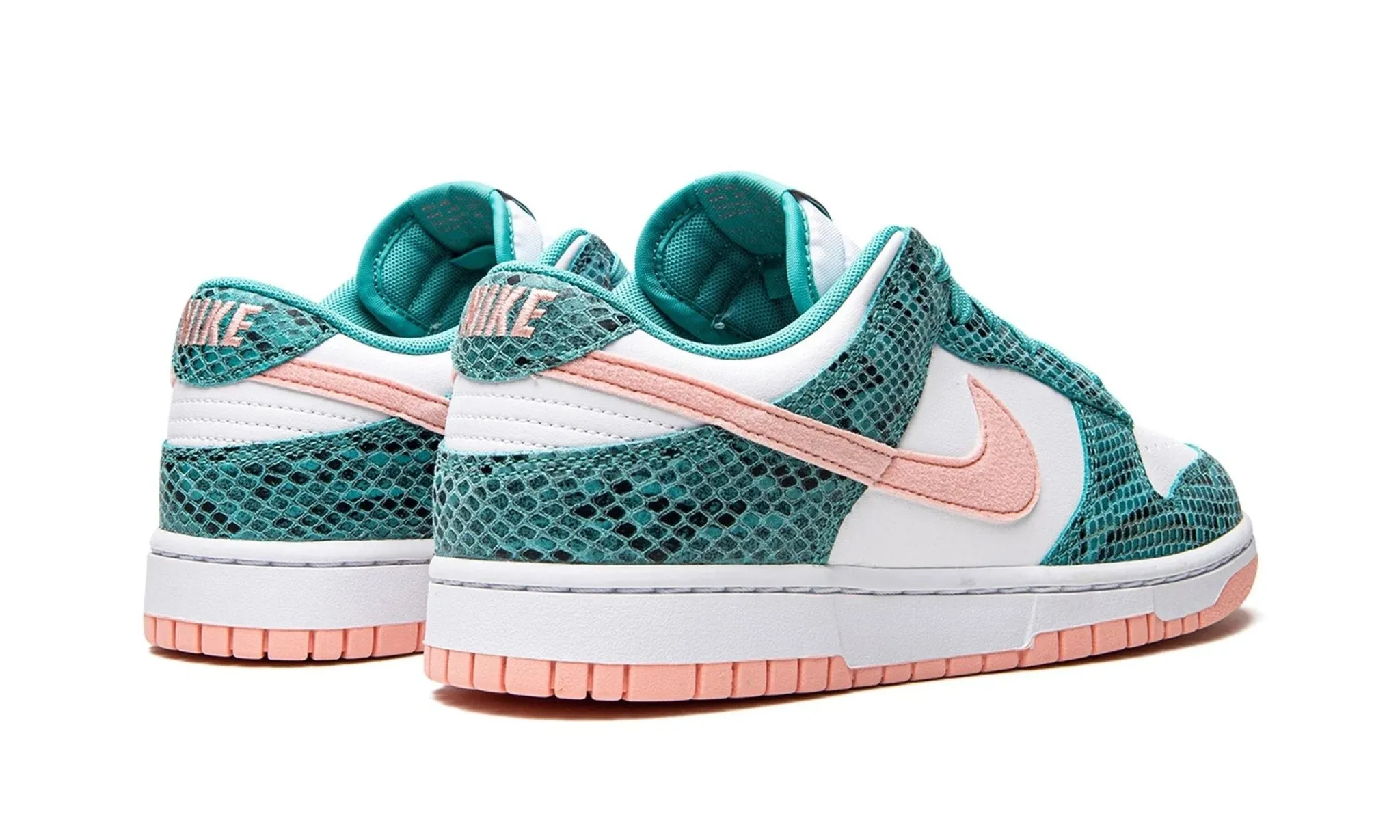 NIKE DUNK LOW SNAKESKIN WASHED TEAL BLEACHED CORAL