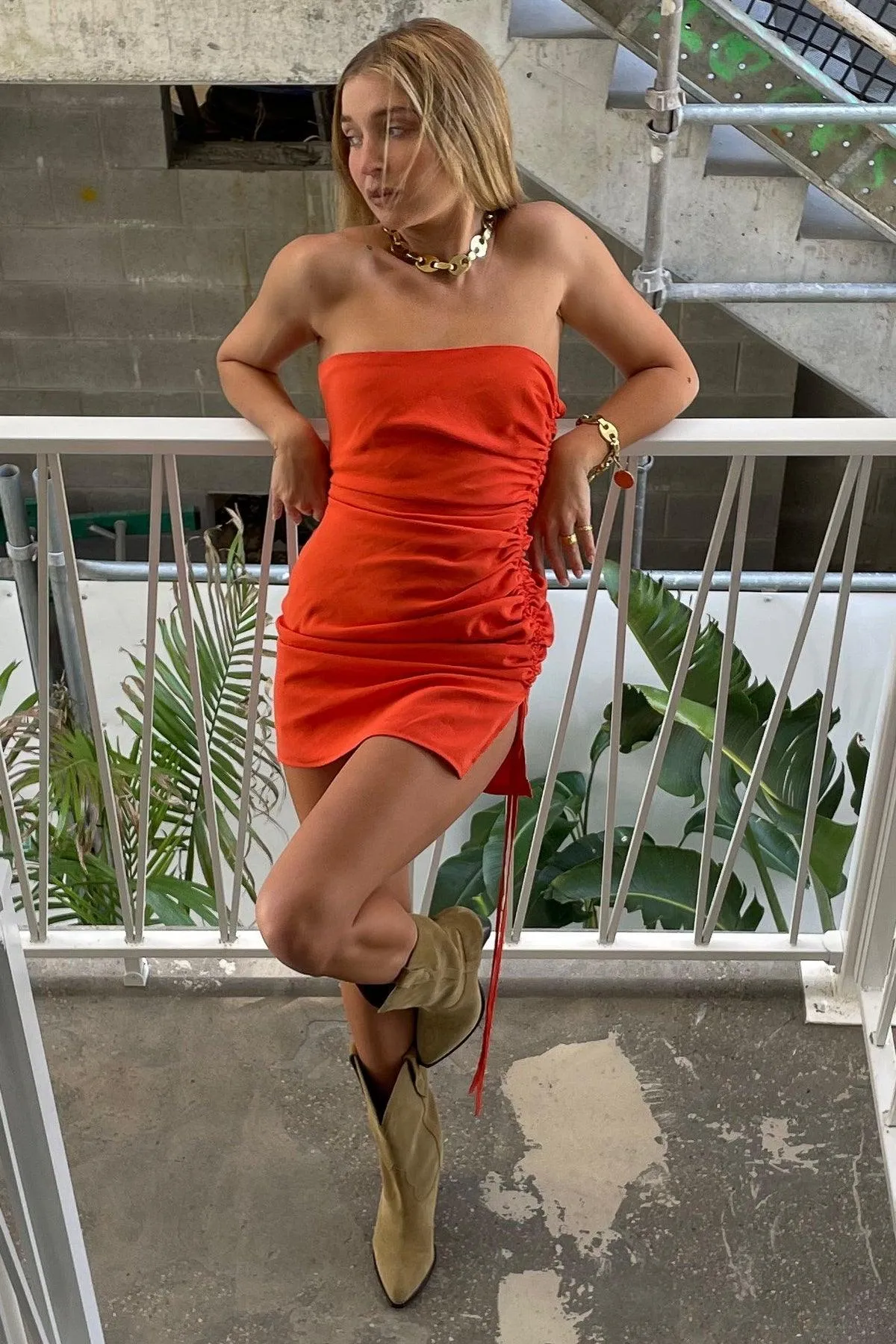 Nobu Mini Dress - Orange