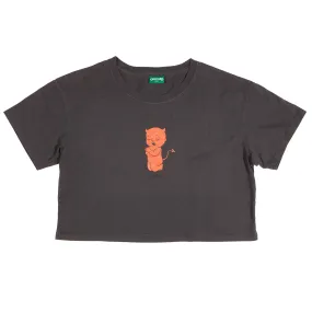 Orchard Thoughts & Prayers Crop Tee Coal