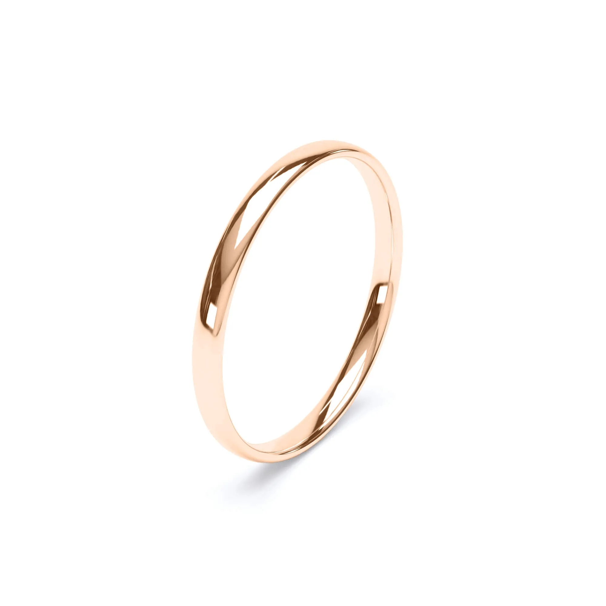 - Oval Profile Plain Wedding Ring 9k Rose Gold