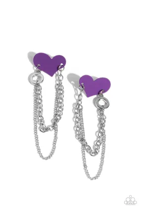 Paparazzi Altered Affection Purple Post Earrings