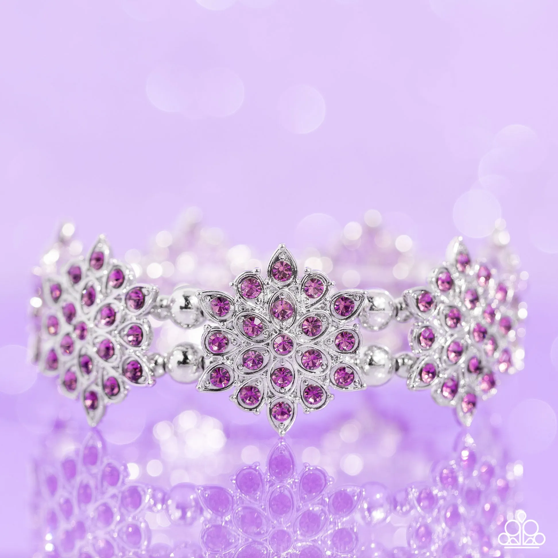 Paparazzi Scintillating Snowflakes Purple Bracelet