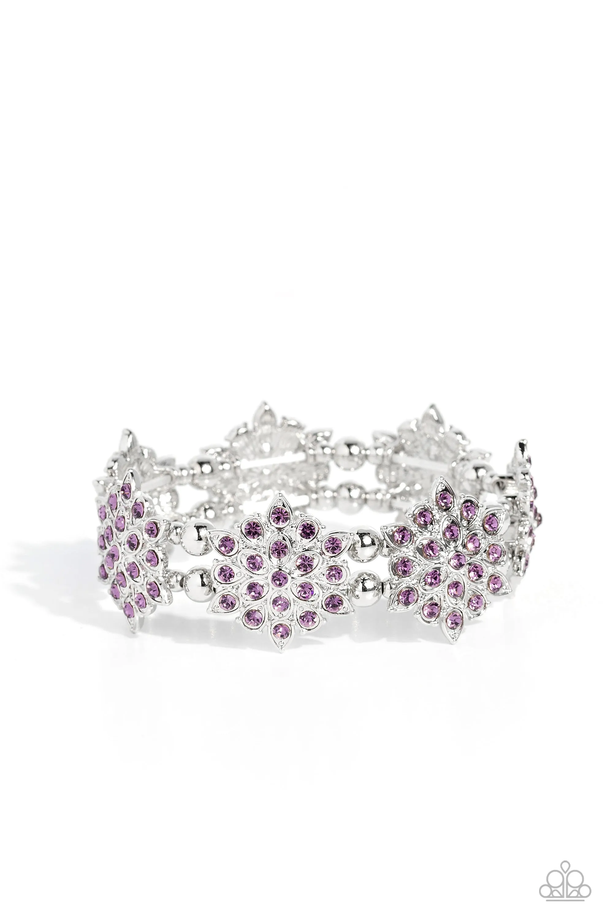 Paparazzi Scintillating Snowflakes Purple Bracelet