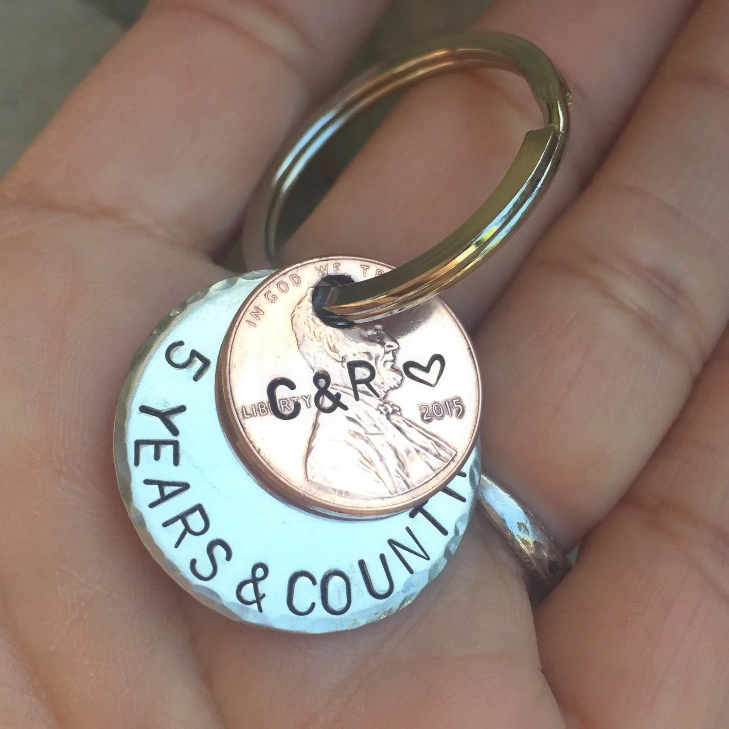 Personalized 1 Year And Counting Keychain