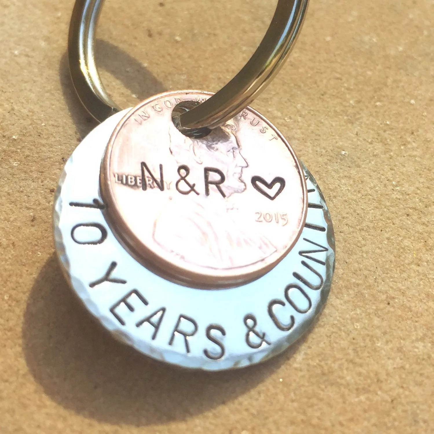 Personalized 1 Year And Counting Keychain