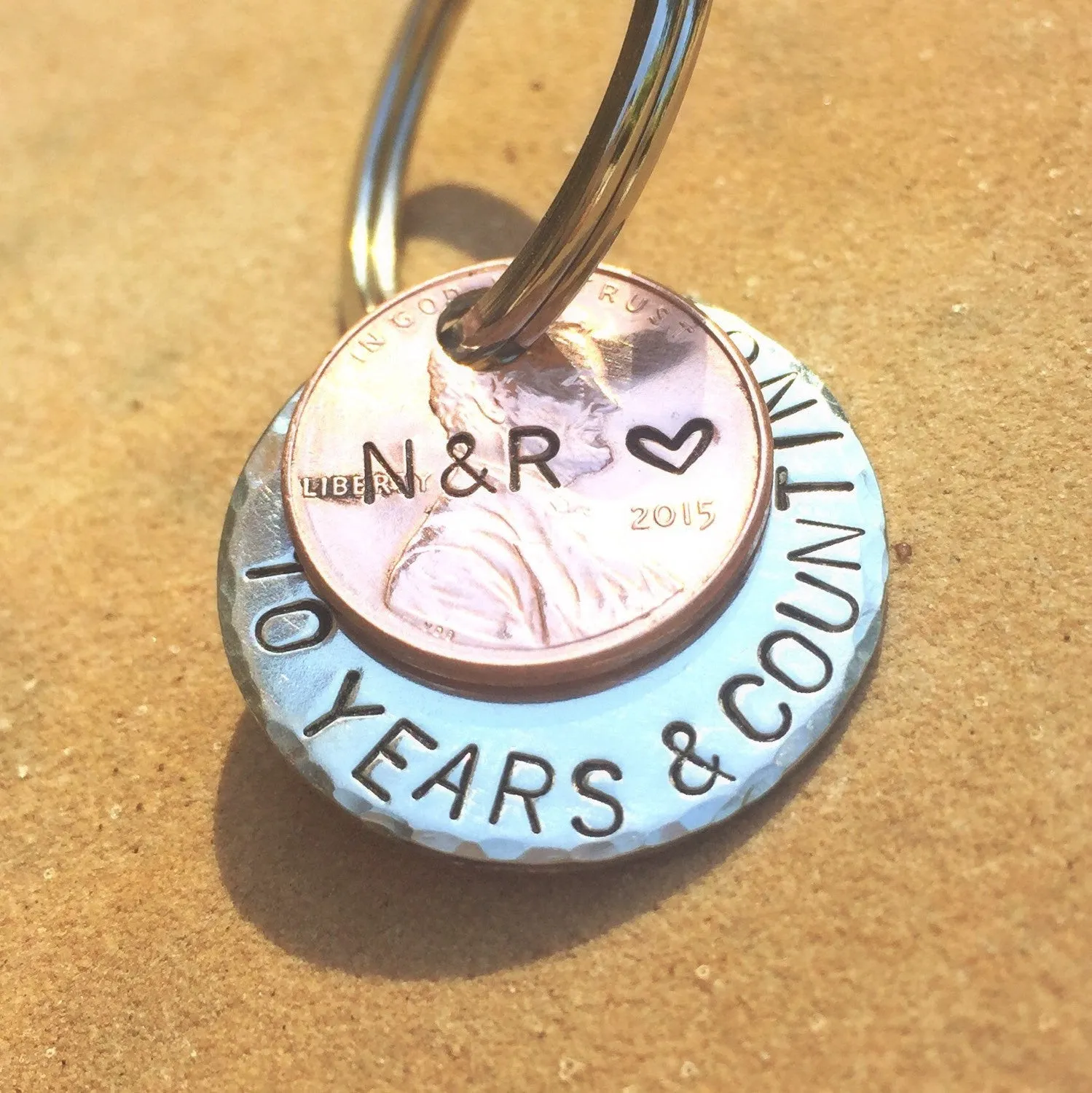 Personalized 1 Year And Counting Keychain