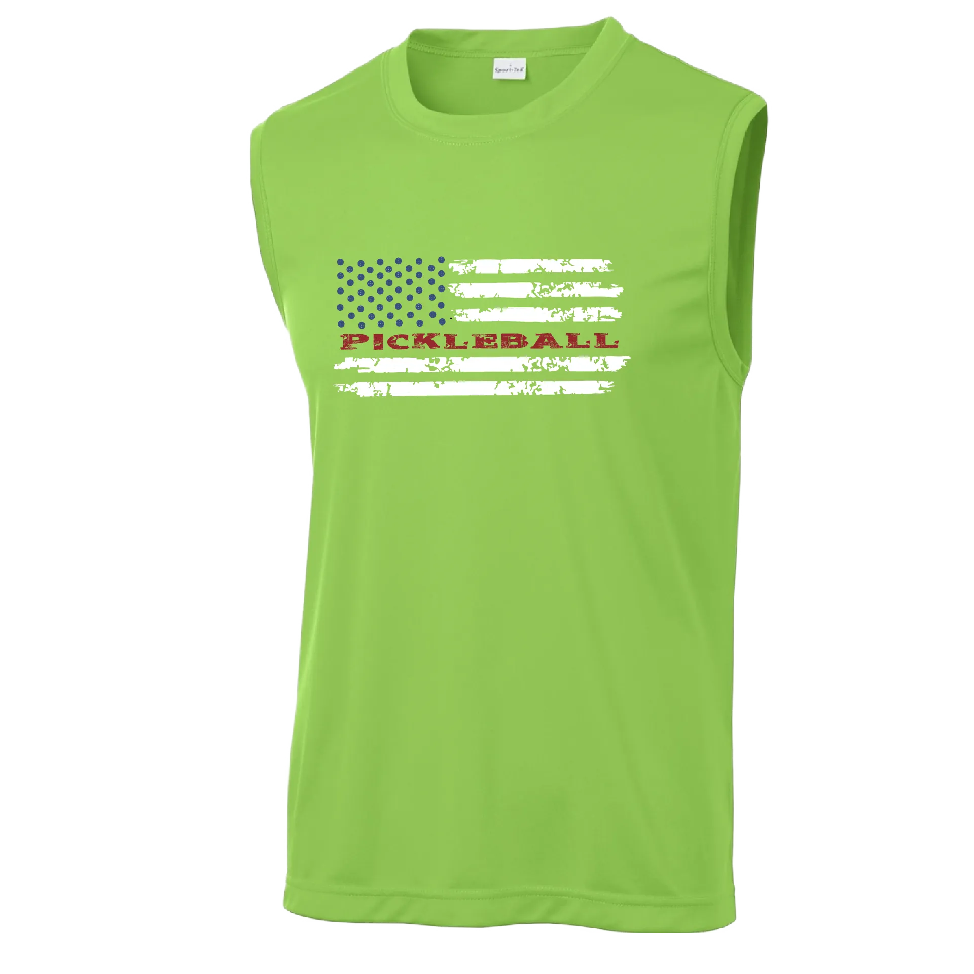 Pickleball Flag Horizontal (Customizable) | Men's Sleeveless Athletic Shirt | 100% Polyester