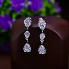 Pissara by Sukkhi Exclusive 925 Sterling Silver Cubic Zirconia Earrings For Women And Girls|with Authenticity Certificate, 925 Stamp & 6 Months Warranty