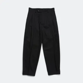 Pleated Trousers - Black Tailoring Twill